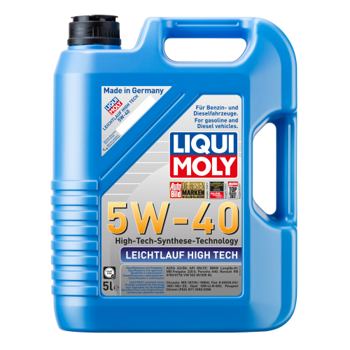 8029 LiquiMoly НС-синт. мот.масло Leichtlauf High Tech 5W-40 SP A3/B4 (5л) - 5 л