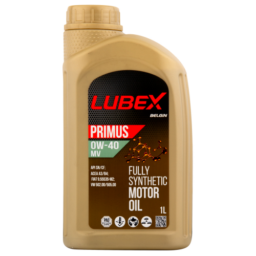 L034-1321-1201 LUBEX Синт-ое мот.масло PRIMUS MV 0W-40 CF/SN A3/B4 (1л) - 1 л
