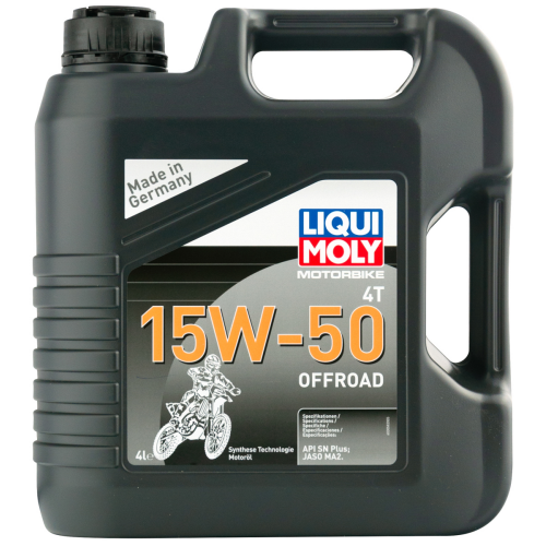 3058 LiquiMoly НС-синт. мот.масло д/4-т.мотоц. Motorbike 4T Offroad 15W-50 SN Plus MA2 (4л) - 4 л