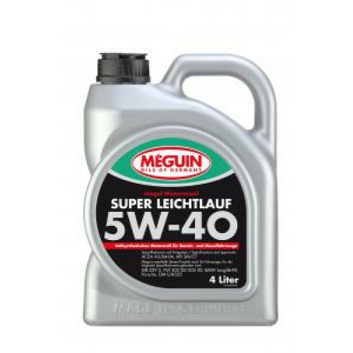 4355 Meguin Синт. мот.масло Megol Motorenoel Super Leichtlauf 5W-40 CF/SN A3/B4 (4л) - 4 л