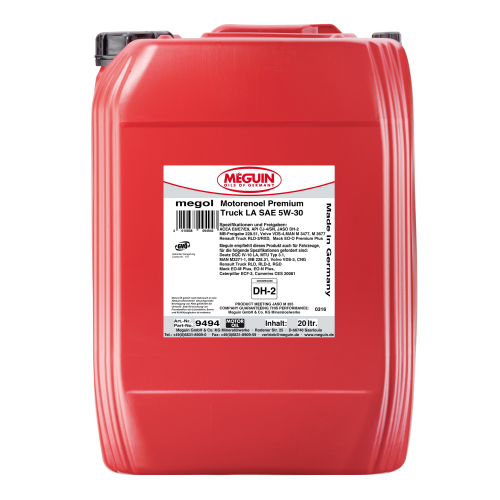 9494 Meguin П/с. мот.масло Megol Motorenoel Premuim Truck LA 5W-30 CK-4/SN E6/E7/E9 (20л) - 20 л