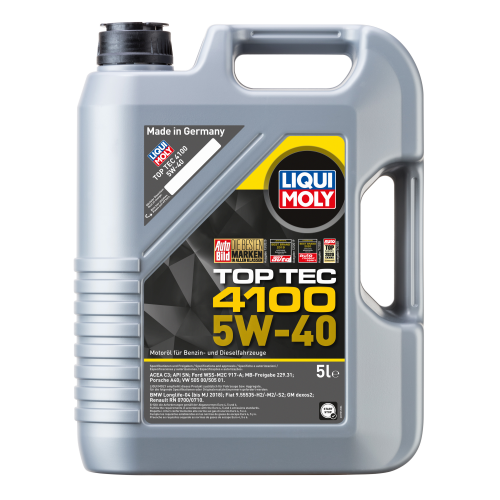 7501 LiquiMoly НС-синт. мот.масло Top Tec 4100 5W-40 SN C3 (5л) - 5 л