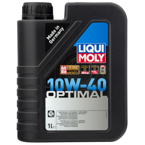 3929 LiquiMoly П/с. мот.масло Optimal 10W-40 CF/SL A3/B3 (1л) - 1 л