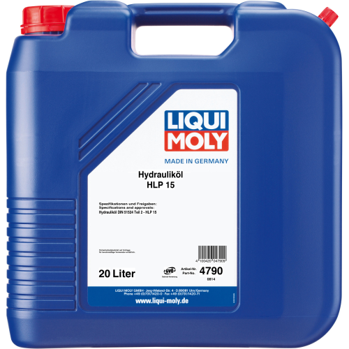 4790 LiquiMoly Мин. гидр.масло Hydraulikoil HLP 15 (20л) - 20 л