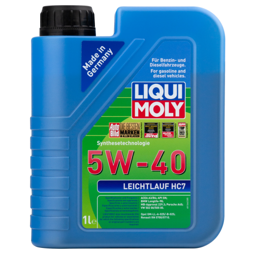 1346 LiquiMoly НС-синт. мот.масло Leichtlauf HC 7 5W-40 SN A3/B4 (1л) - 1 л