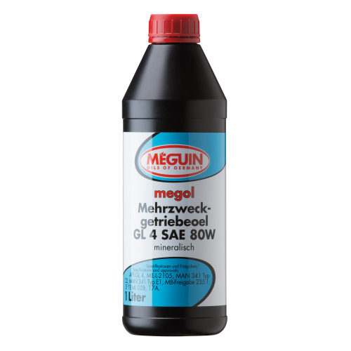 8609 Meguin Мин. тр.масло Megol Mehrzweck-Getriebeoel 80W GL-4 (1л) - 1 л