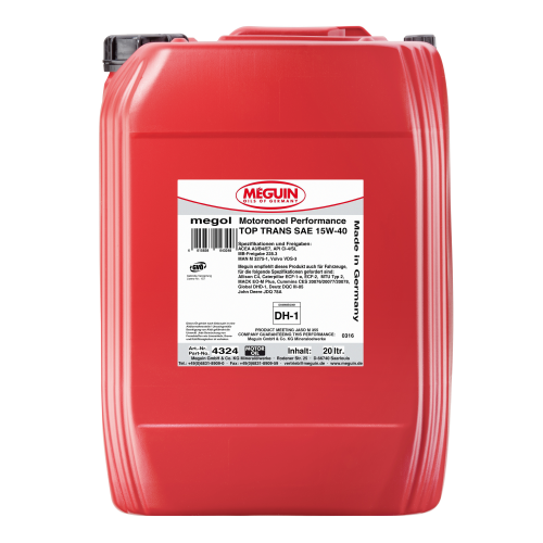 4324 Meguin Мин. мот.масло Megol Motorenoel Performance Top Trans 15W-40 CI-4/SL A3/B4/E7 DH-1 (20л) - 20 л