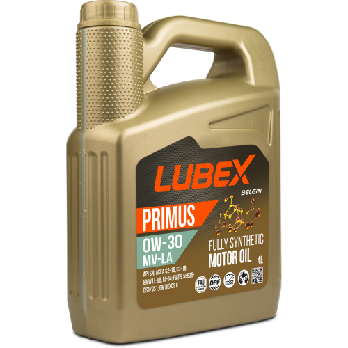L034-1318-0404 LUBEX Синт-ое мот.масло PRIMUS MV-LA 0W-30 (4л) - 4 л L034-1318-0404 LUBEX Синт-ое мот.масло PRIMUS MV-LA 0W-30 (4л) - 4 л
